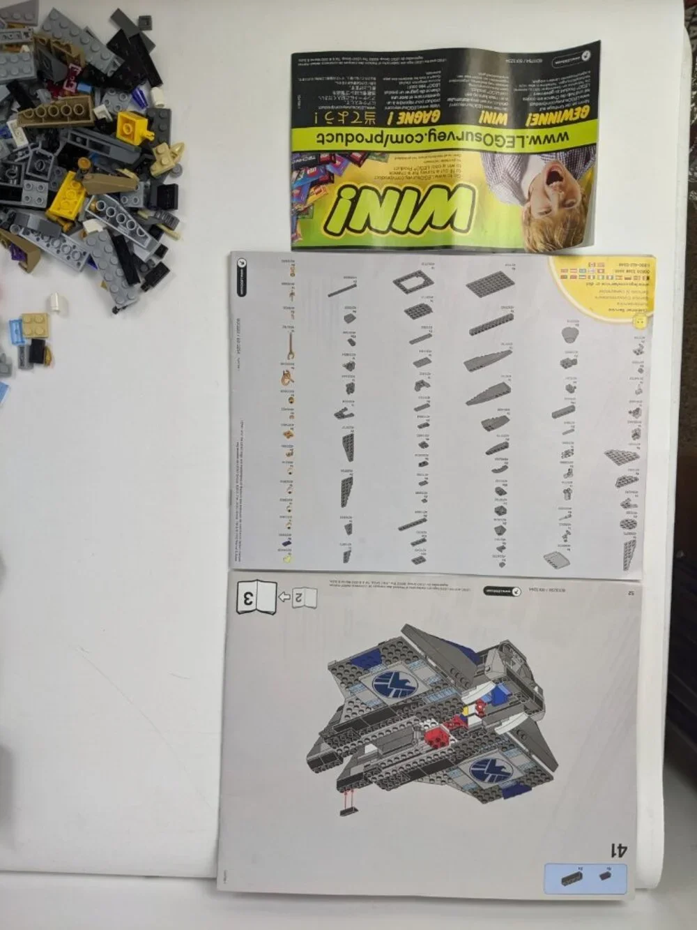 Lego 6869 Quinjet Aerial Battle Complete W/ Instruction Manuals Avengers Marvel